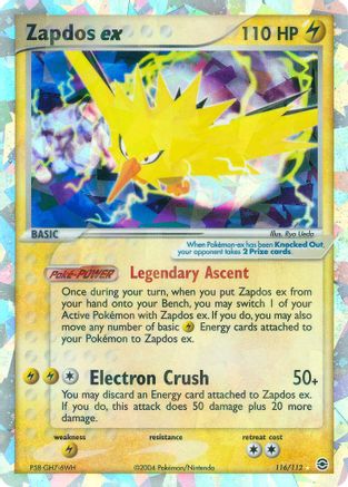 Zapdos ex (116) Secret Rare